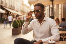 Classy Elegant Luxury Modern Hip Hop Style SUNGLASSES Rimless Gold Frame 7542