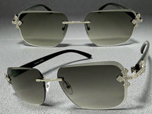 Classy Elegant Luxury Modern Hip Hop Style SUNGLASSES Rimless Silver Frame 7542