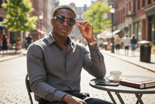 Classy Elegant Luxury Modern Hip Hop Style SUNGLASSES Rimless Silver Frame 7542