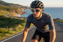 Classic Sporty Wrap Around Style SUNGLASSES Large White Frame - Chrome Lens 2745