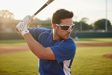 Classic Sporty Wrap Around Style SUNGLASSES Large White Frame - Chrome Lens 2745