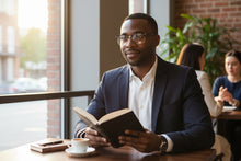 Classic Sophisticated Vintage Retro Style Clear Lens EYEGLASSES Square Black & Gold Frame 5450