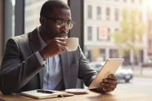 Classic Sophisticated Vintage Retro Style Clear Lens EYEGLASSES Square Black & Gold Frame 5450