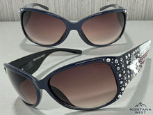 Classy Elegant Western Cowgirl Style Montana West SUNGLASSES Blue Frame - Bling Texas Flag SGS-TX03
