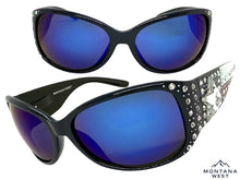 Classy Elegant Western Cowgirl Style Montana West SUNGLASSES Blue Frame - Bling Texas Flag SGS-TX03