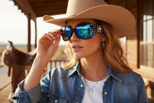 Classy Elegant Western Cowgirl Style Montana West SUNGLASSES Blue Frame - Bling Texas Flag SGS-TX03