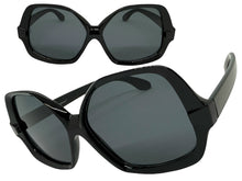 Oversized Exaggerated Vintage Retro Style SUNGLASSES Large Black Frame 4754