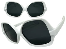 Oversized Exaggerated Vintage Retro Style SUNGLASSES Large White Frame 4754