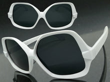 Oversized Exaggerated Vintage Retro Style SUNGLASSES Large White Frame 4754