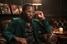 Classy Elegant Luxury Modern Hip Hop Style Bling EYEGLASSES Large Oval Gold Frame E0653