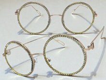 Classy Elegant Luxury Modern Hip Hop Style Bling EYEGLASSES Large Round Rose Gold Frame E0654