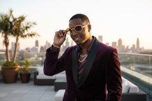 Classy Elegant Luxury Modern Hip Hop Style Bling SUNGLASSES Large Oval Gold & Marble Frame E0651