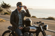 Classic Elegant Vintage Retro Style SUNGLASSES Black Frame - Blue Lens 80841