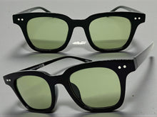 Classic Elegant Vintage Retro Style SUNGLASSES Black Frame - Green Lens 80841