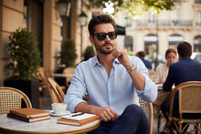 Classic Elegant Vintage Retro Style SUNGLASSES Black Frame - Green Lens 80841