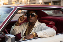 Classic Vintage Retro Luxury Hip Hop Rapper Style SUNGLASSES Large Black & Gold Frame 3078