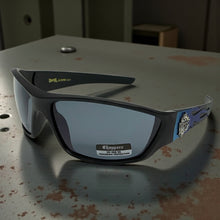 Motorcycle Riding Biker Sporty Wrap Around Choppers SUNGLASSES Safety Eyewear - Blue Flames 6763