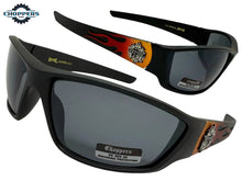 Motorcycle Riding Biker Sporty Wrap Around Choppers SUNGLASSES Safety Eyewear - Orange Flames 6763