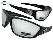 Motorcycle Riding Biker Sporty Wrap Around Choppers SUNGLASSES Safety Eyewear - Gray Flames 6763