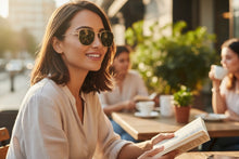 Classic Elegant Vintage Retro Style POLARIZED SUNGLASSES Gold Frame - Green Lens 3021