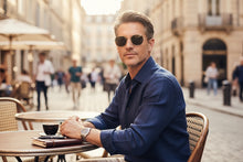 Classic Elegant Vintage Retro Style POLARIZED SUNGLASSES Gold Frame - Dark Lens 3021