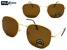 Classic Elegant Vintage Retro Style POLARIZED SUNGLASSES Gold Frame - Brown Lens 3021
