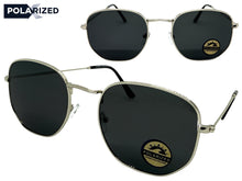 Classic Elegant Vintage Retro Style POLARIZED SUNGLASSES Silver Frame - Dark Lens 3021