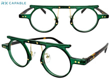 Classic Sophisticated Vintage Retro Style Clear Lens EYEGLASSES Round Green Optical Frame 2996
