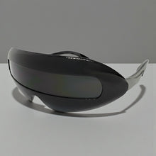 Oversized Space Futuristic Robotic Cyclops Shield Costume Party SUNGLASSES Large Black Frame 1230