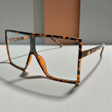 Oversized Modern Retro Shield Style Clear Lens EYEGLASSES X-Large Tortoise Frame 89265