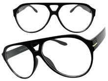 Classic Vintage Retro Aviator Style Blue Light Block EYEGLASSES Black Frame 15036