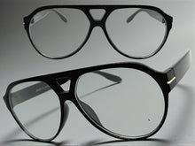 Classic Vintage Retro Aviator Style Blue Light Block EYEGLASSES Black Frame 15036