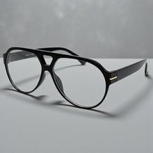 Classic Vintage Retro Aviator Style Blue Light Block EYEGLASSES Black Frame 15036