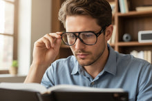 Classic Vintage Retro Aviator Style Blue Light Block EYEGLASSES Black Frame 15036