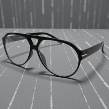 Classic Vintage Retro Aviator Style Blue Light Block EYEGLASSES Black Frame 15036
