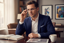 Classy Elegant Modern Contemporary Style Clear Lens Blue Light Block Computer EYEGLASSES Square Silver Frame 76017