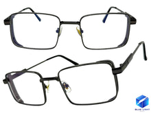 Classy Elegant Modern Contemporary Style Clear Lens Blue Light Block Computer EYEGLASSES Square Gunmetal Frame 76017