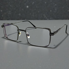 Classy Elegant Modern Contemporary Style Clear Lens Blue Light Block Computer EYEGLASSES Square Gunmetal Frame 76017