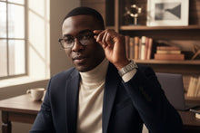 Classy Elegant Modern Contemporary Style Clear Lens Blue Light Block Computer EYEGLASSES Square Gunmetal Frame 76017