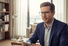 Classy Contemporary Modern Style Clear Lens Blue Light Block Computer EYEGLASSES Gray Frame 35004