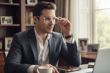 Classy Contemporary Modern Style Clear Lens Blue Light Block Computer EYEGLASSES Transparent Frame 35004