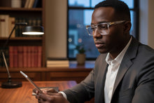 Classy Contemporary Modern Style Clear Lens Blue Light Block Computer EYEGLASSES Transparent Frame 35004