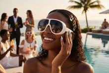 Oversized Exaggerated Vintage Retro Shield Style SUNGLASSES X-Large White Frame - Gradient Lens 58843