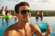 Classy Trendy Bold Modern Retro Shield Style SUNGLASSES Tortoise Frame - Light Green Lens 5399