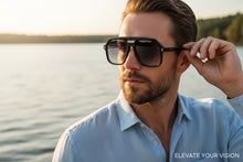 Oversized Vintage Retro Style SUNGLASSES Large Black Frame - Gradient Lens 81005