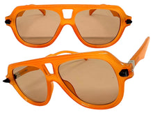 Classic Vintage Retro Style SUNGLASSES Large Caramel Frame - Brown Lens 80595