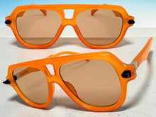 Classic Vintage Retro Style SUNGLASSES Large Caramel Frame - Brown Lens 80595