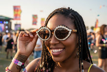 Oversized Exaggerated Classic Retro Cat Eye Style SUNGLASSES Bling Leopard Frame - Beige Lens 8120 (Copy)