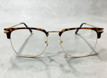 Classic Sophisticated Elegant Vintage Retro Style Clear Lens EYEGLASSES Square Tortoise & Gold Frame 7055