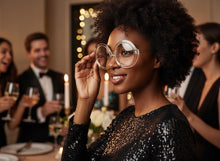 Oversized Vintage Retro Style Clear Lens EYEGLASSES Large Round Transparent Frame 80902